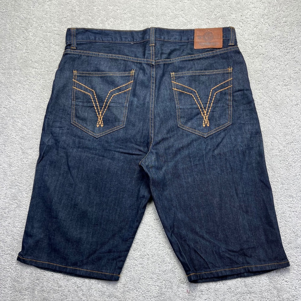 Y2k Ecko Unltd Denim Shorts Mens 38 Blue Relaxed Fit Dark Wash Jorts Baggy Skate
